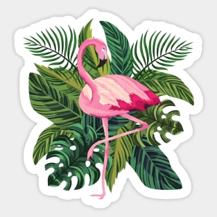 Tropical Flamingo Sticker